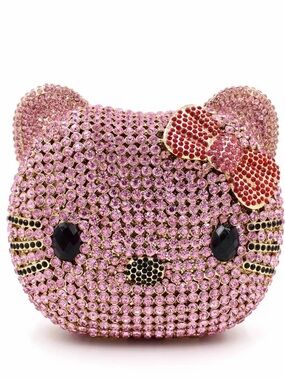 Hello kitty rhinestone clutch